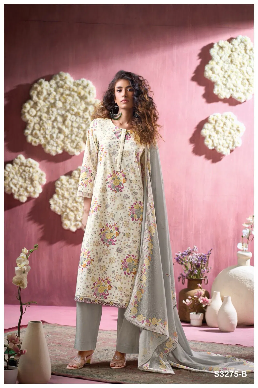 Ganga Abuor Cotton Printed Embroidered Salwar Suit Collection